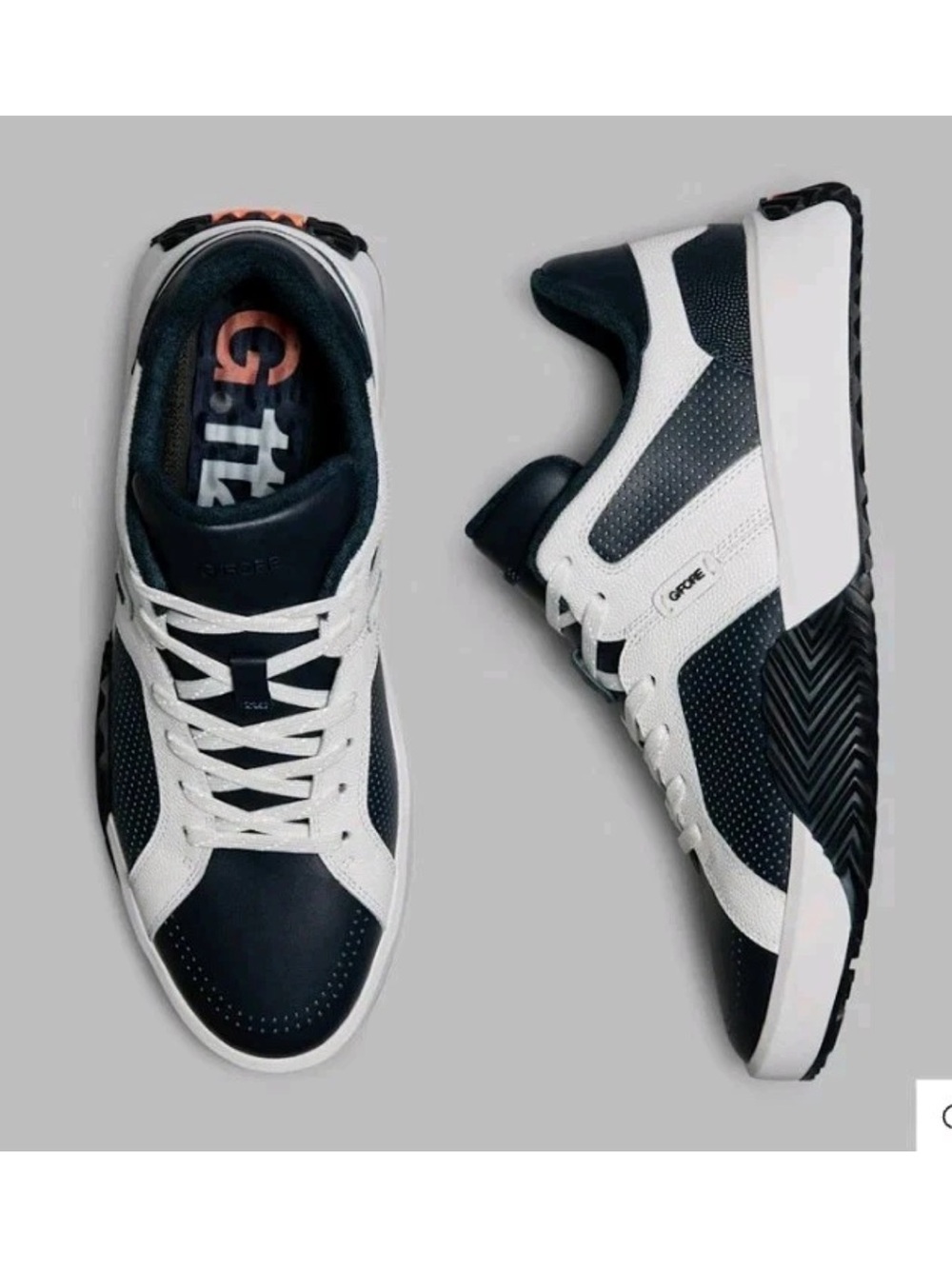 G/FORE Navy and White Low-Top Golf Sneakers
